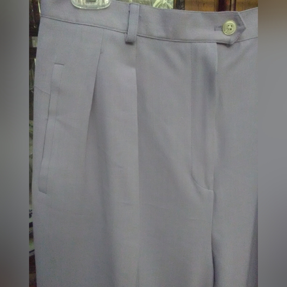 BNWOT VINTAGE 90s LAVENDER PANTS BY RALPH LAUREN SZ. 14 PLEATED CUFFED HEM - Picture 8 of 10
